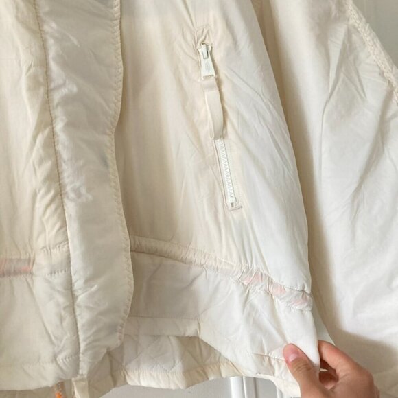 NWT Free People Cares Round And Round Puffer Jacket Ivory Brushed Sail Sz S - Picture 3 of 7